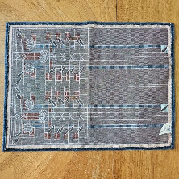 Rennie & Rose Arts & Crafts Floral Window Tapestry Table Runner & Placemats Set - Picture 14 of 16